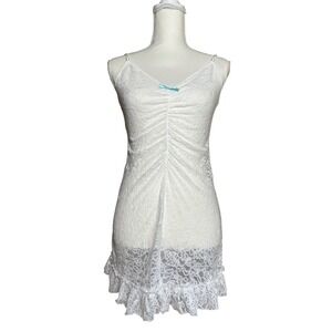Y2K‎ Victoria's Secret The Lacie White Lace Mini Slip Dress Adjustable Straps
